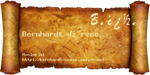 Bernhardt Örzse névjegykártya